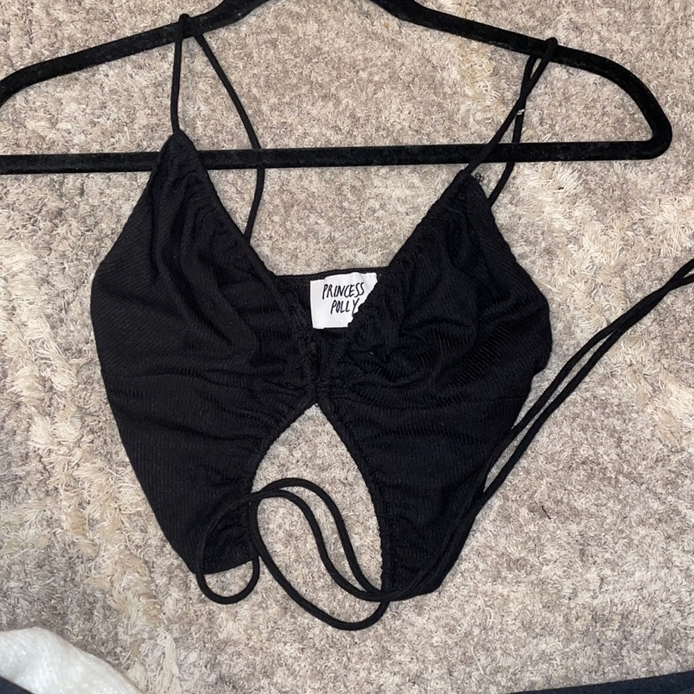 Princess polly black crop top